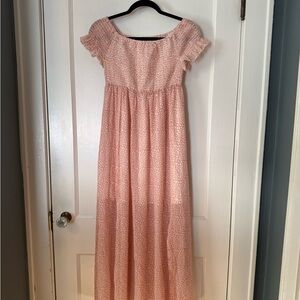 Pink Floral Maxi Dress